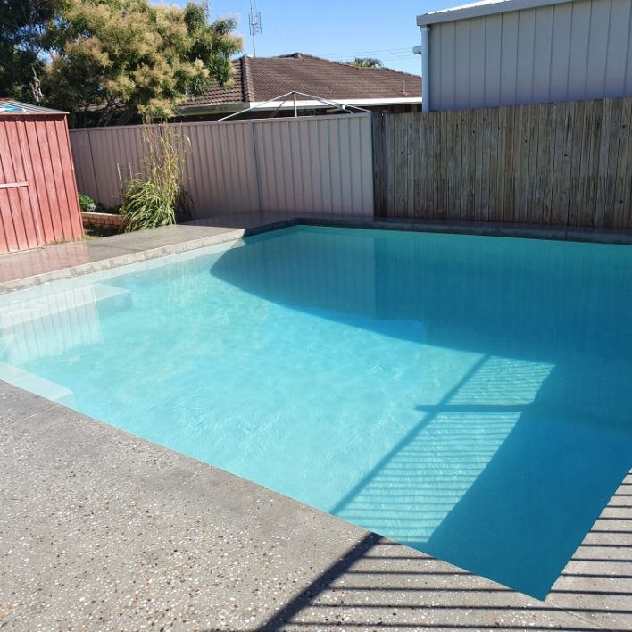 Swimming pool built in Wurtulla swimming pool polished concrete surround sunshine coast builder