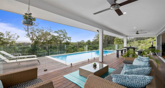 timber deck and swimming pool build sunshine coast