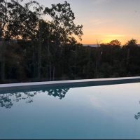 Swimming pool Woombye sunset swimming pool sunshine coast